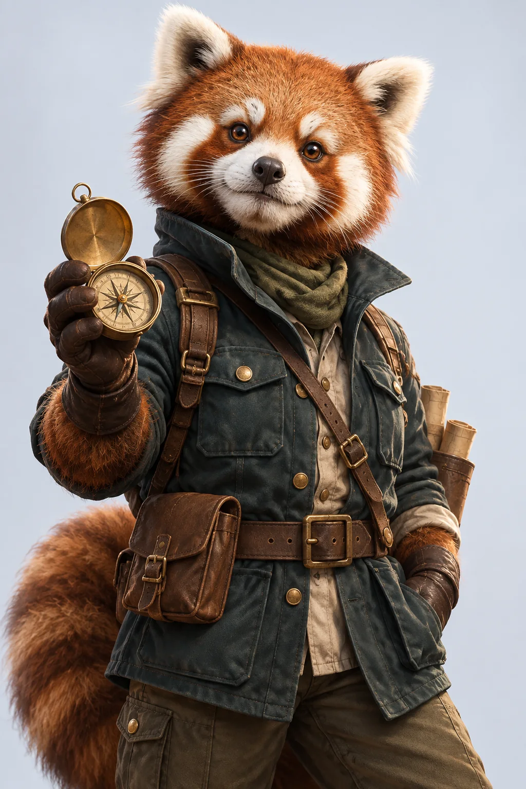 Красная панда-картограф — авторская иллюстрация справочника ZoogVPN